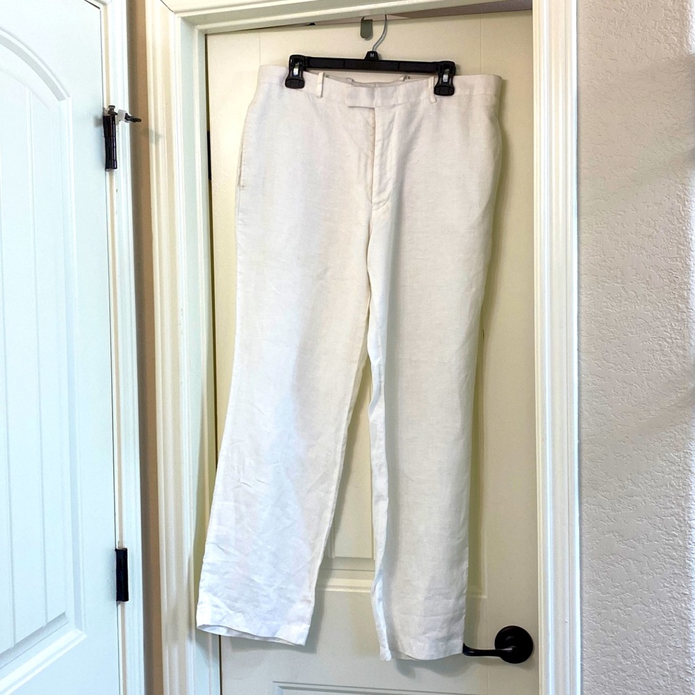 Inc white linen pants